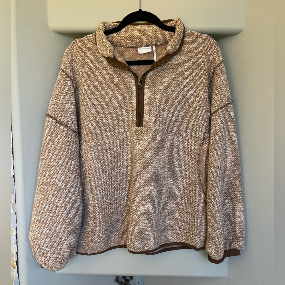 Urban Outfitters heathered quarter zip sweater